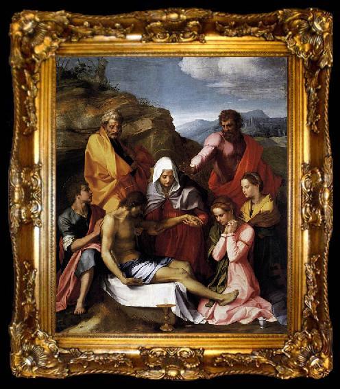 framed  Andrea del Sarto Pieta with Saints, ta009-2
